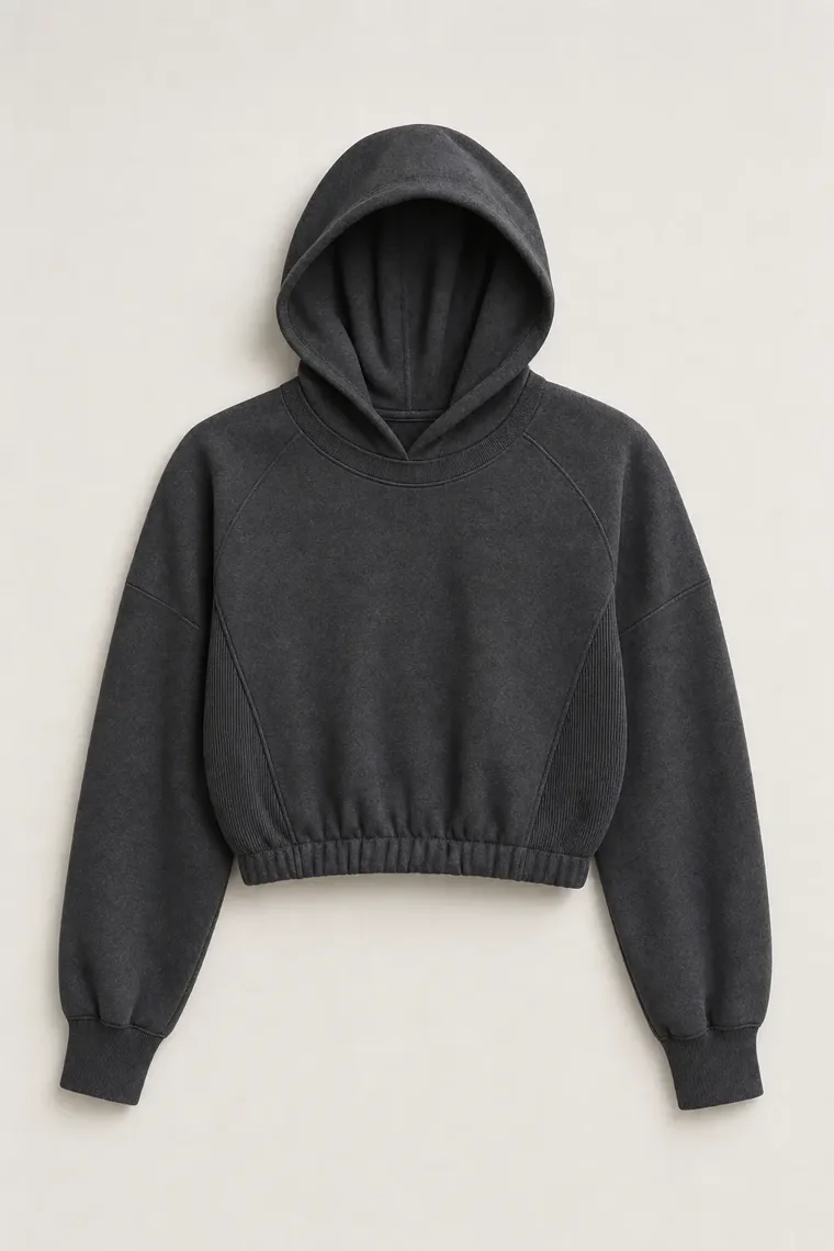 Farrow Brushed Hoodie in Charcoal