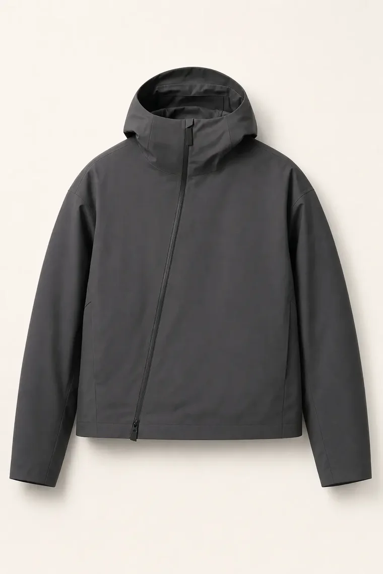 Norr Travel Technical Coat in Charcoal