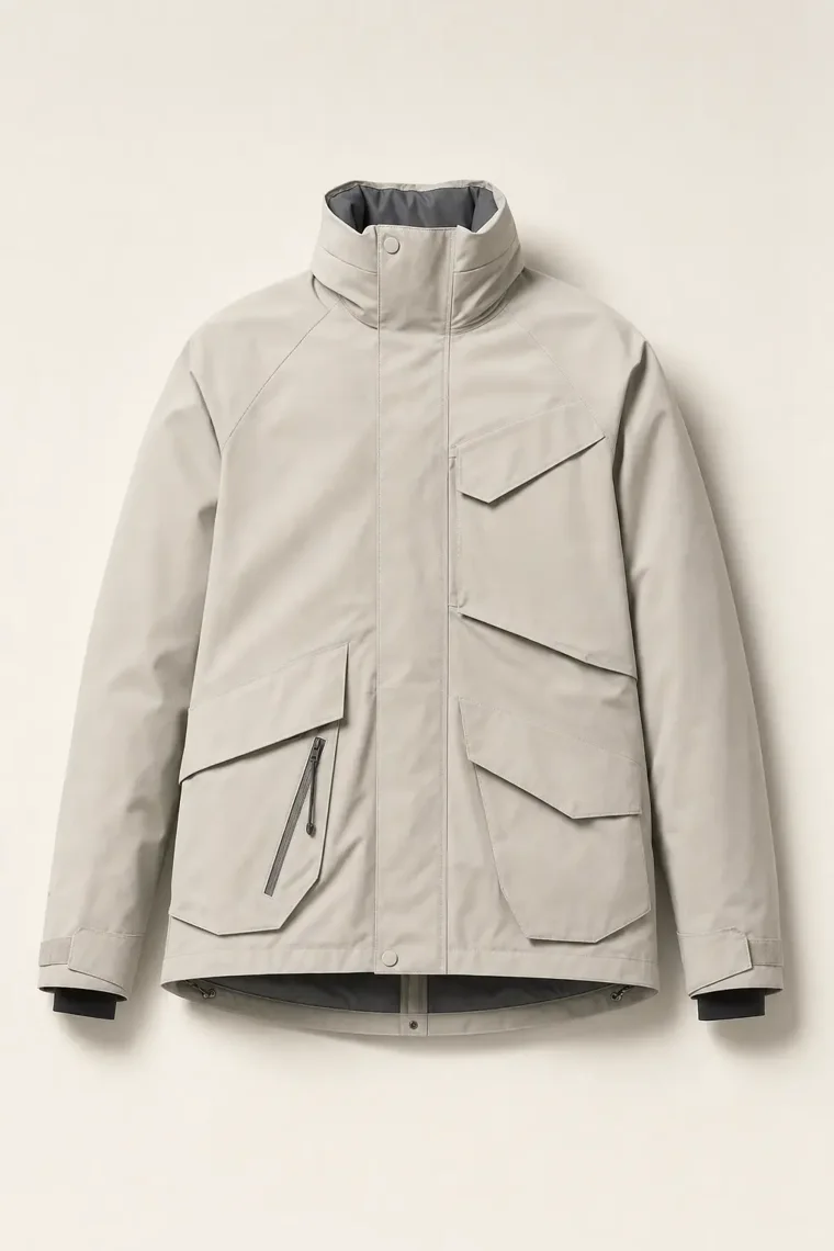 Plover Technical Mountain Coat in Stone