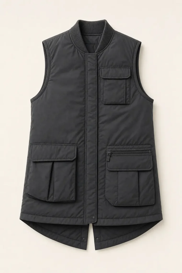 Wren Insulated Vest in Charcoal
