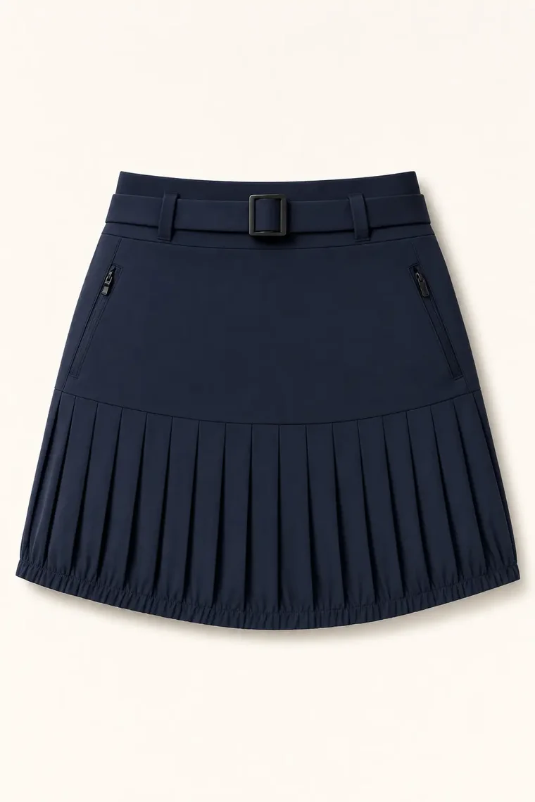 Eider Pleated Tennis Skirt in Navy