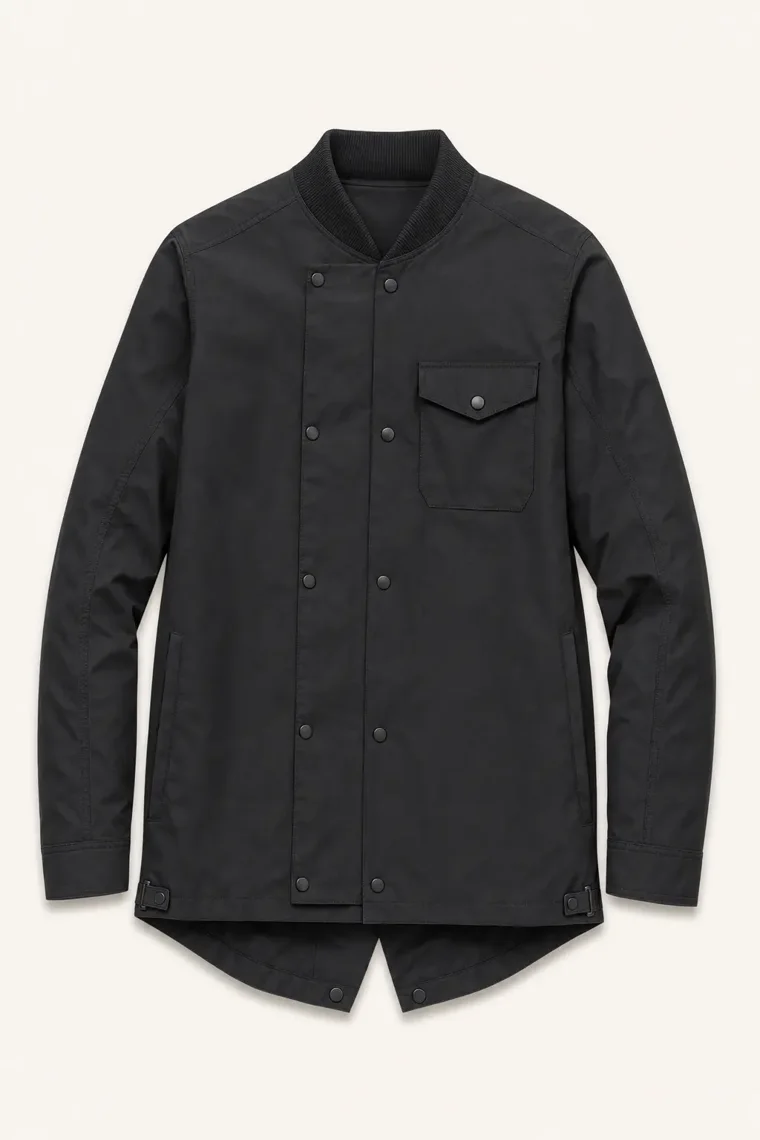 Hollis Gravel Overshirt in Black