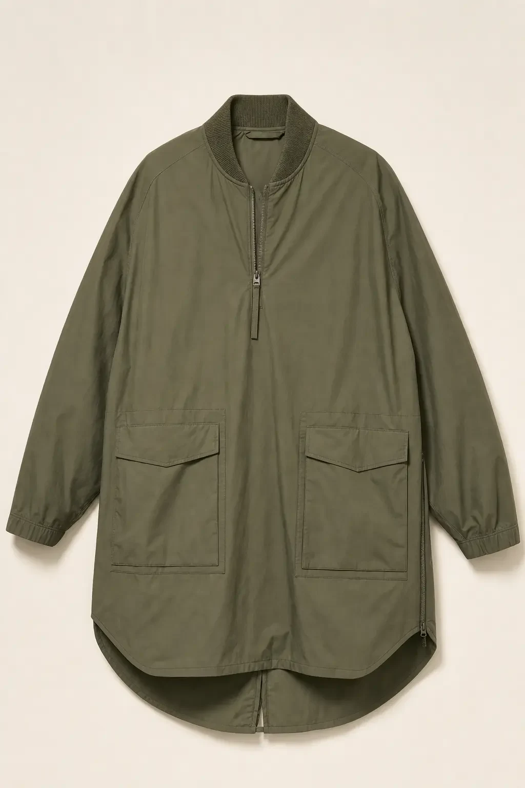 Oriel Technical Travel Coat in Olive
